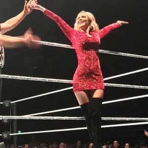 Red and gold custom dress